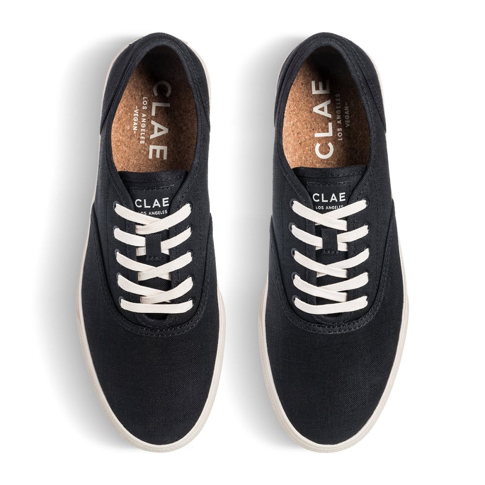 CLAE AUGUST Shoes Mens USA628-H37 In Black Hemp